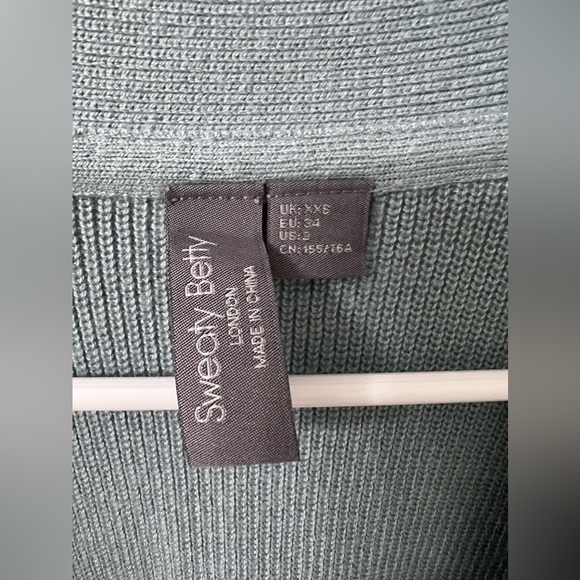 Sweaty Betty Embrace Cashmere Blend Longline Cardigan Blue Size US 2 - Picture 2 of 6